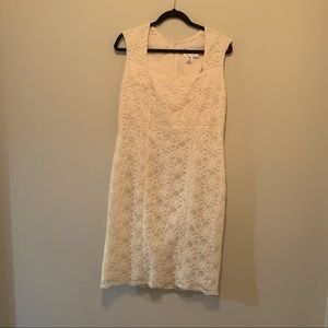 Fashion Crimes Pink Allover Lace Cocktail Dress